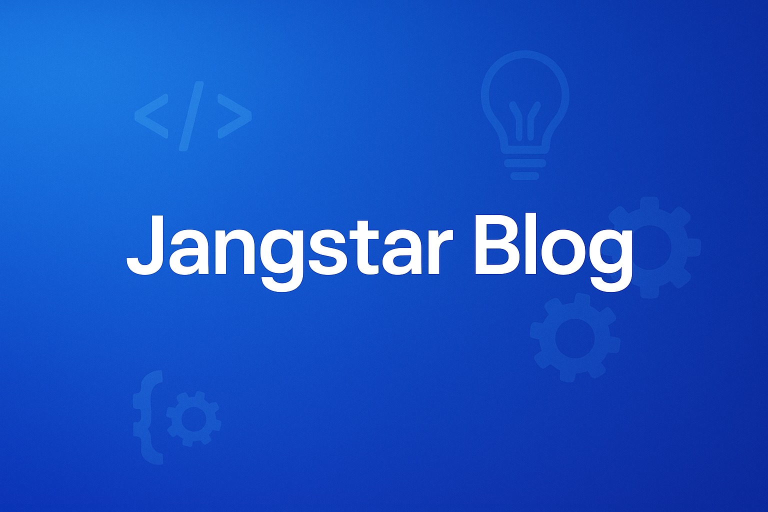Jangstar Blog Welcome Banner
